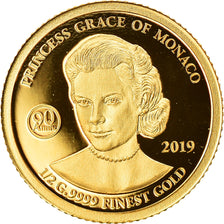 Coin, Gabon, Princess Grace of Monaco, 1000 Francs, 2019, MS(65-70), Gold