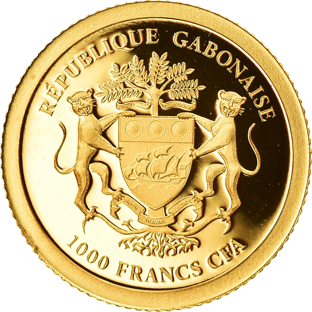 Coin, Gabon, Princess Grace of Monaco, 1000 Francs, 2019, MS(65-70), Gold