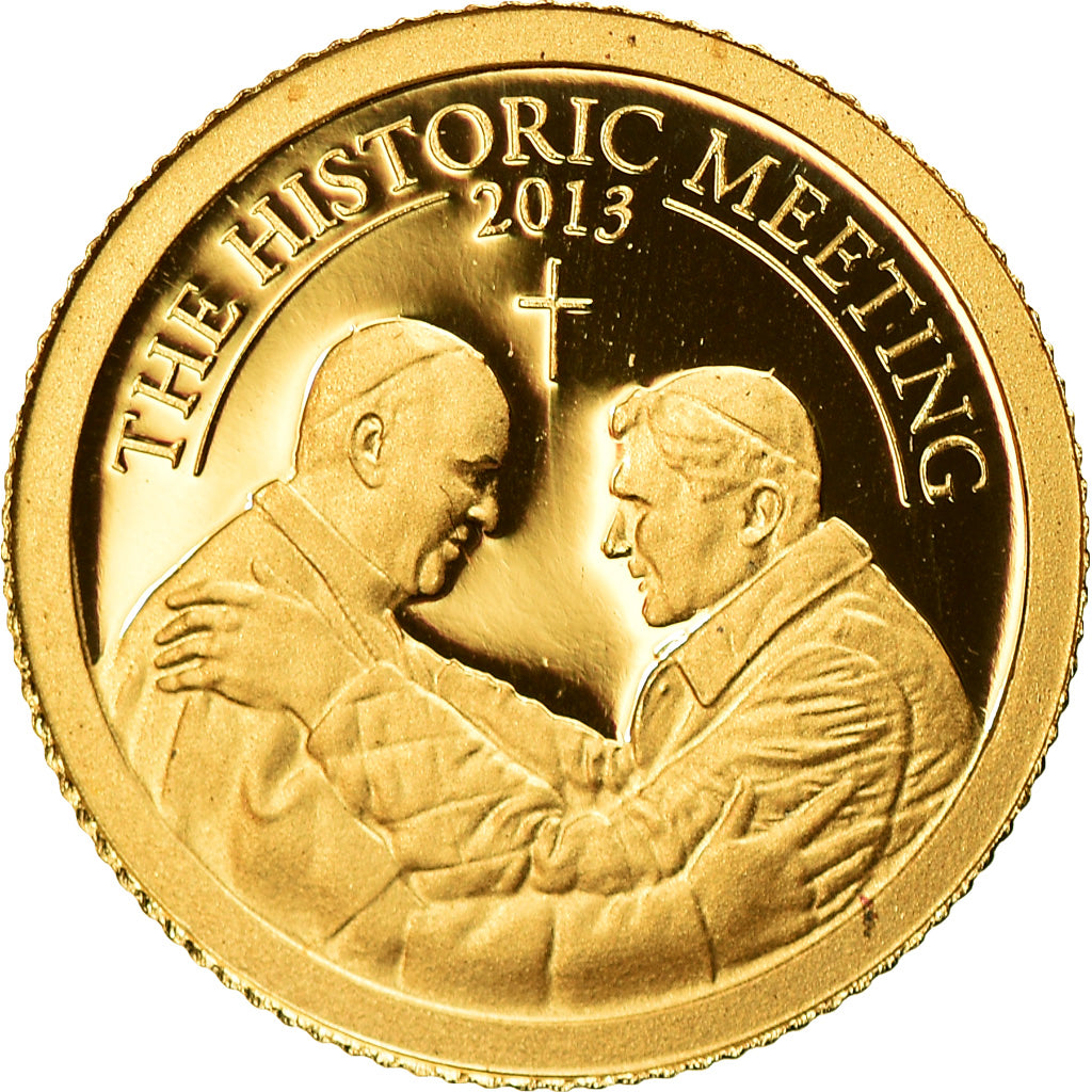Monnaie, Palau, The Historic Meeting, 1 Dollar, 2013, FDC, Or