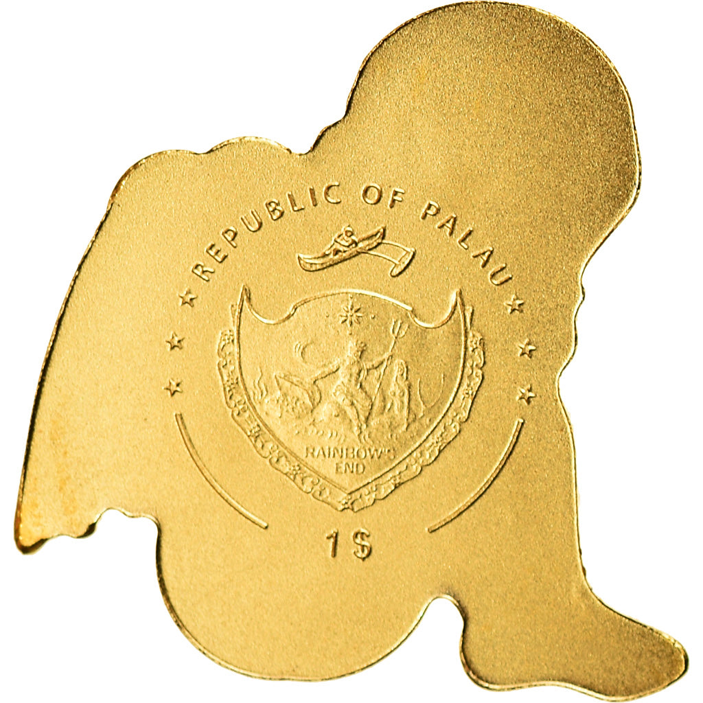 Coin, Palau, My Golden Guardian Angel, 1 Dollar, 2019, MS(65-70), Gold