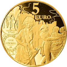 France, Monnaie de Paris, 5 Euro, Semeuse - Ecu de 6 Livres, 2018, FDC, Or