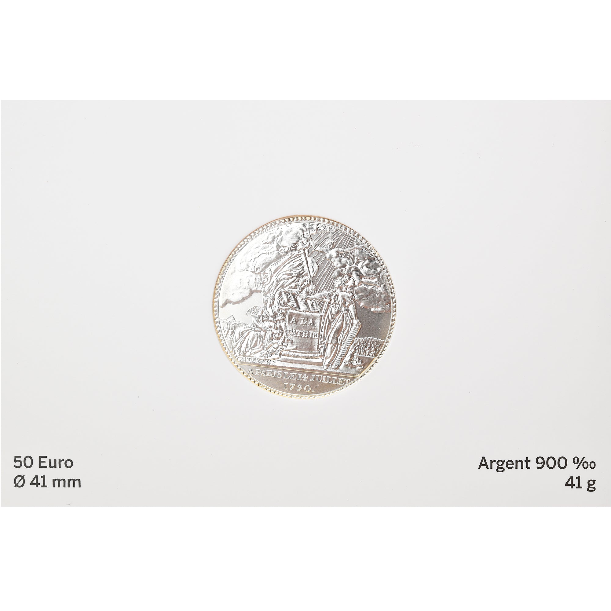 France, Monnaie de Paris, 50 Euro, Fédération des Français 14 juillet 1790