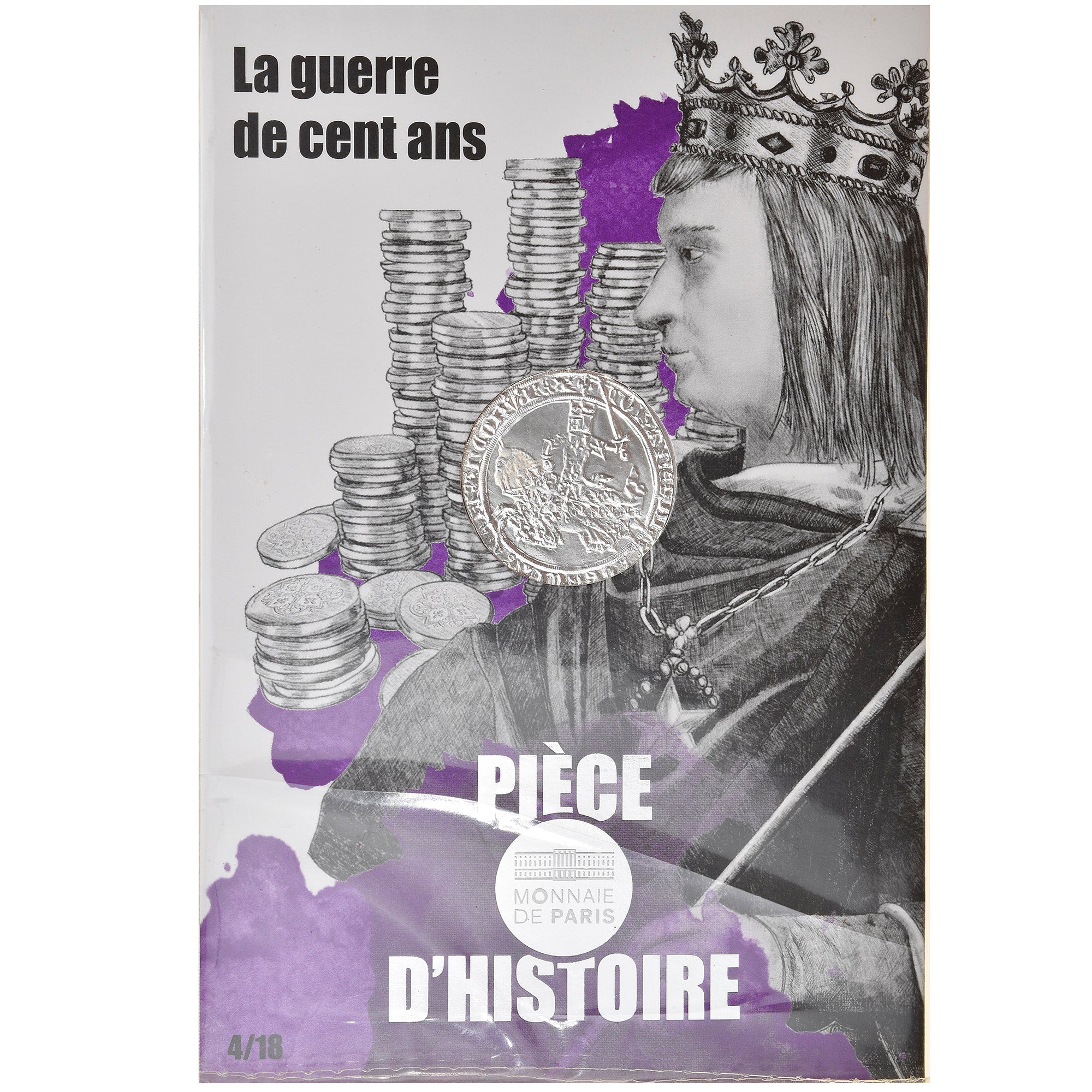 Frankreich, Monnaie de Paris, 10 Euro, Guerre de Cent Ans, 2019, STGL, Silber