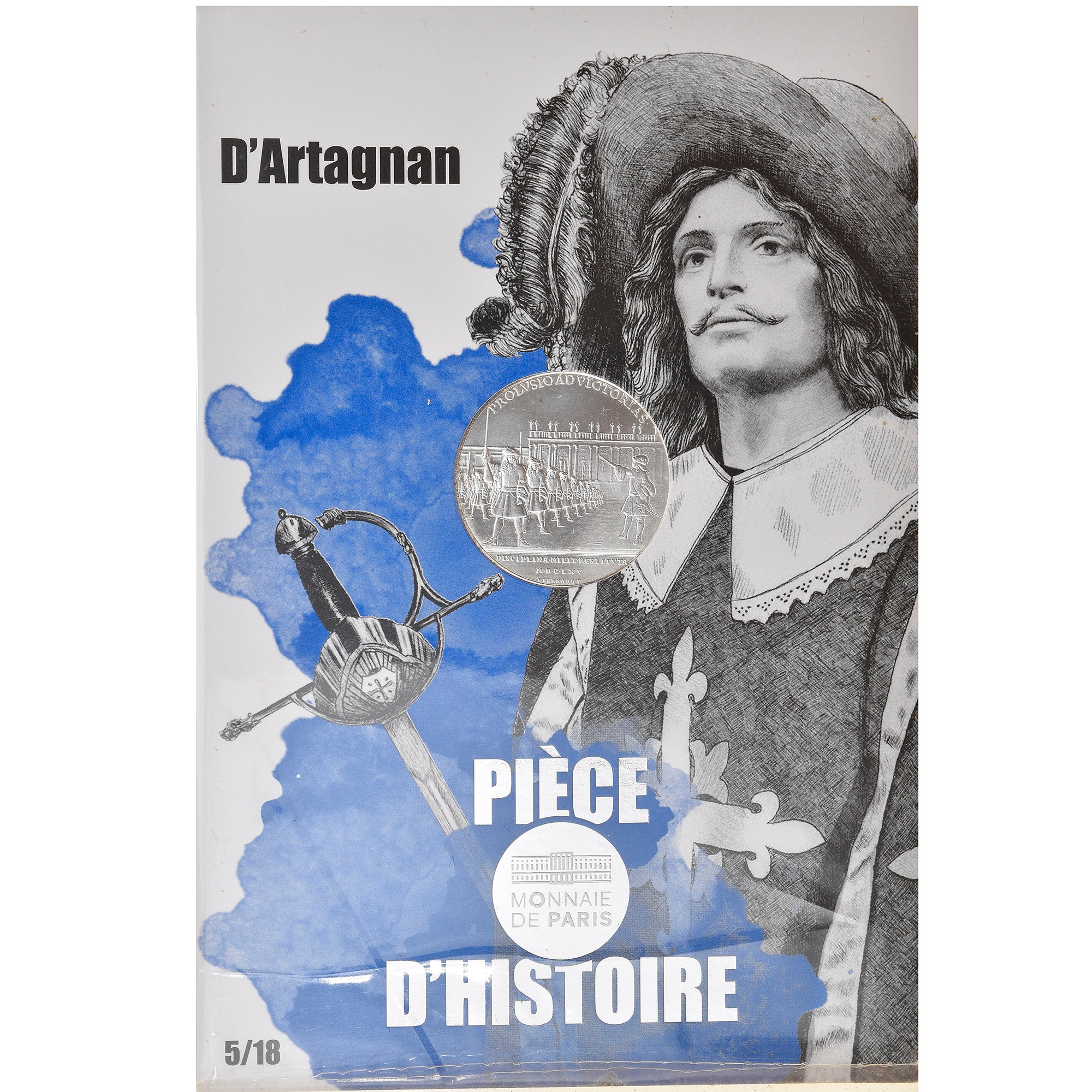 France, Monnaie de Paris, 10 Euro, D'Artagnan, 2019, FDC, Argent