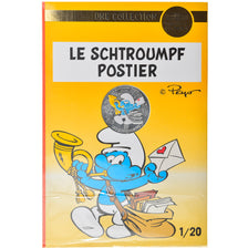 France, Monnaie de Paris, 10 Euro, Le Schtroumpf postier, 2020, Colorisé, FDC