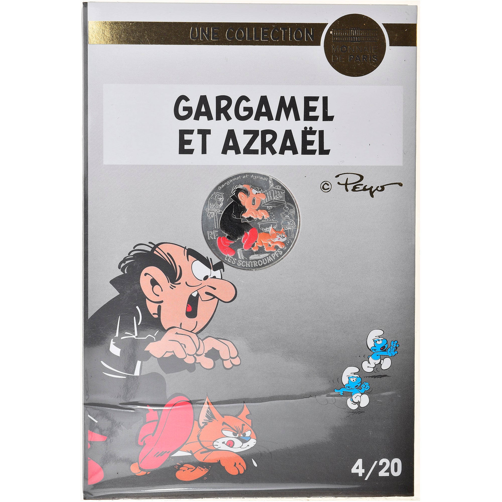 France, Monnaie de Paris, 10 Euro, Gargamel et Azrael, 2020, Colourized