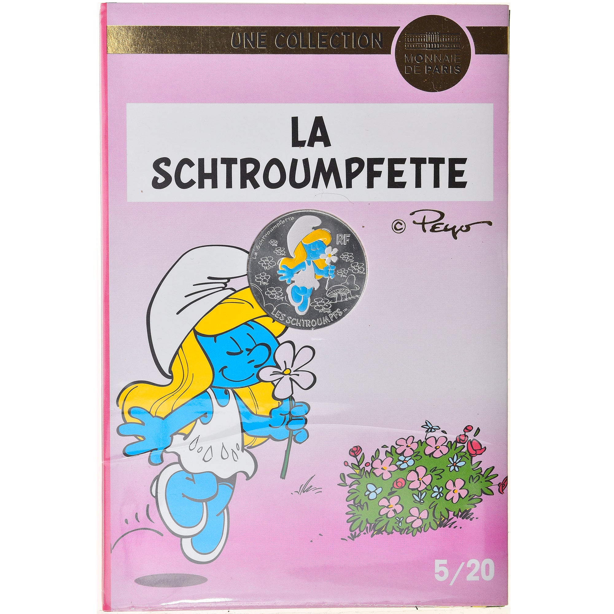 Frankreich, Monnaie de Paris, 10 Euro, La Schtroumpfette, 2020, Colourized