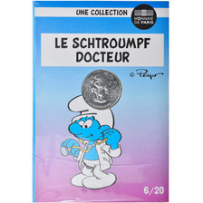 France, Monnaie de Paris, 10 Euro, Le Schtroumpf docteur, 2020, FDC, Argent
