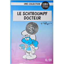 França, Monnaie de Paris, 10 Euro, Le Schtroumpf docteur, 2020, MS(65-70)