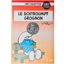 França, Monnaie de Paris, 10 Euro, Le Schtroumpf grognon, 2020, MS(65-70)