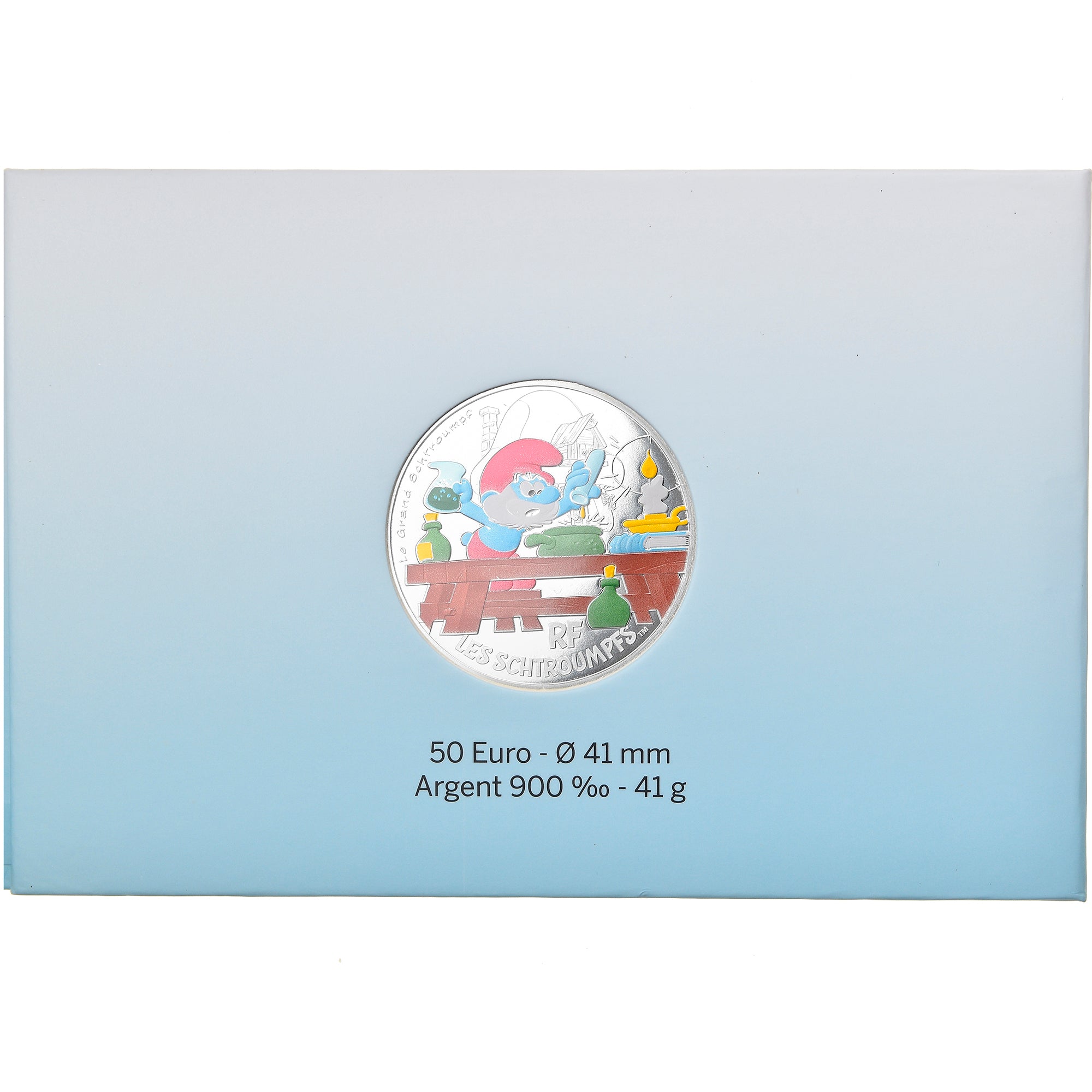 France, Monnaie de Paris, 50 Euro, Le Grand Schtroumpf, 2020, Colorisé, FDC