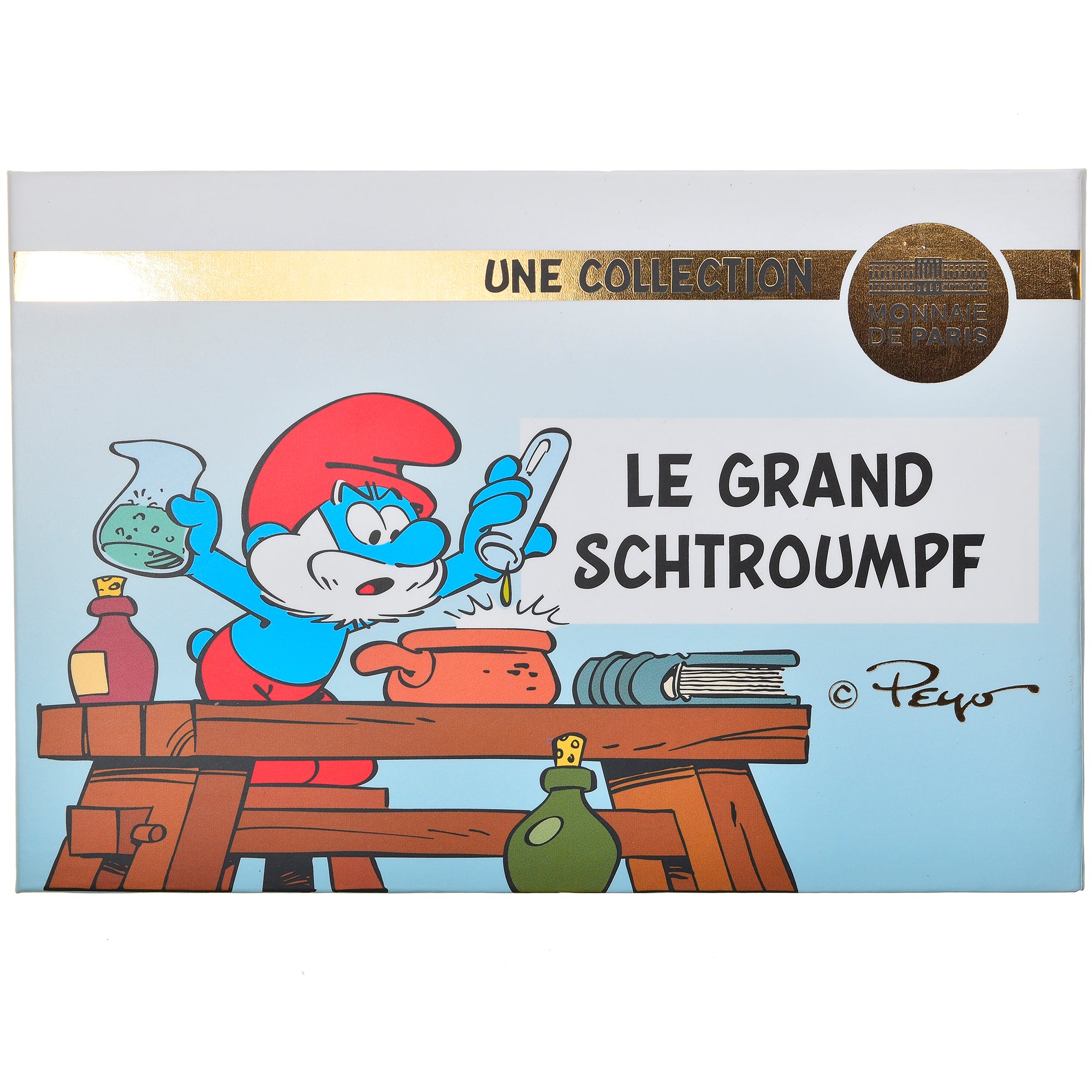 France, Monnaie de Paris, 50 Euro, Le Grand Schtroumpf, 2020, Colorisé, FDC