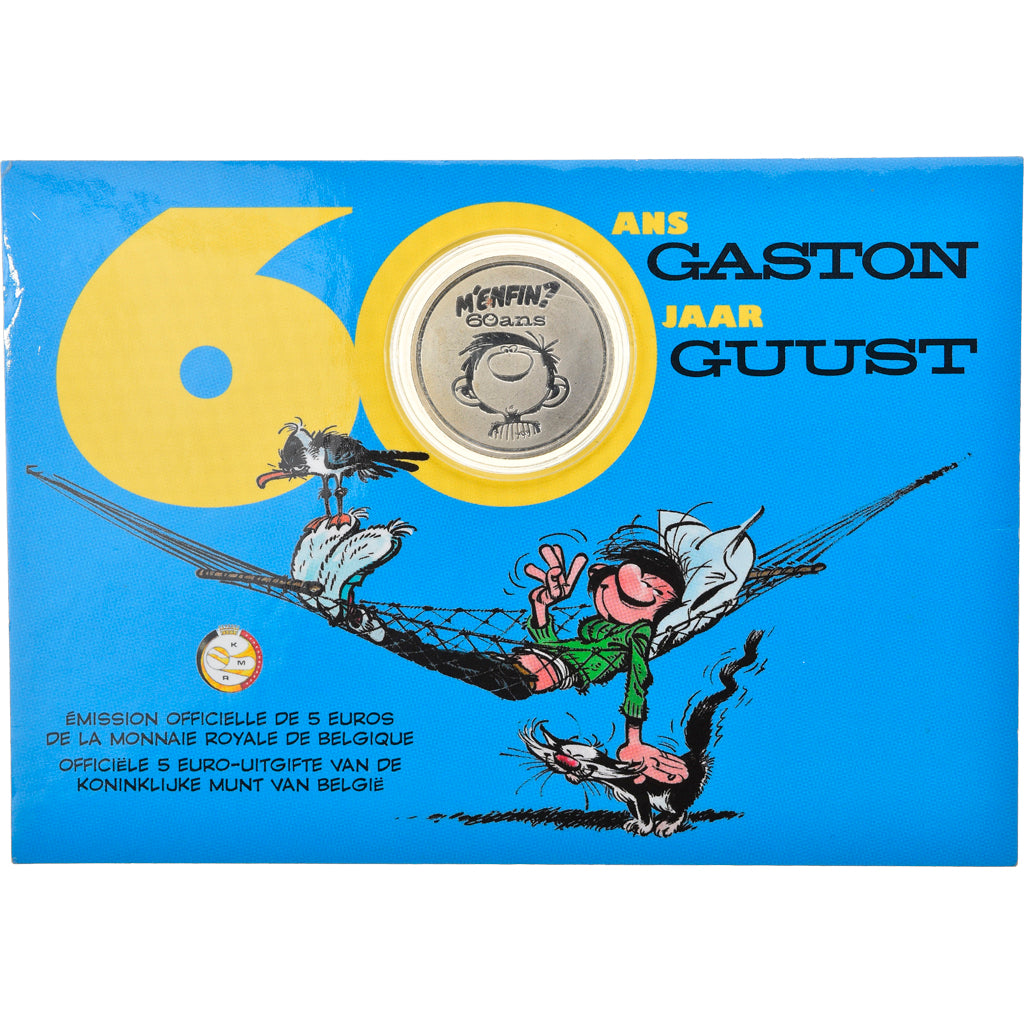 Belgique, 5 Euro, Gaston Lagaffe, 2017, FDC, Copper-nickel
