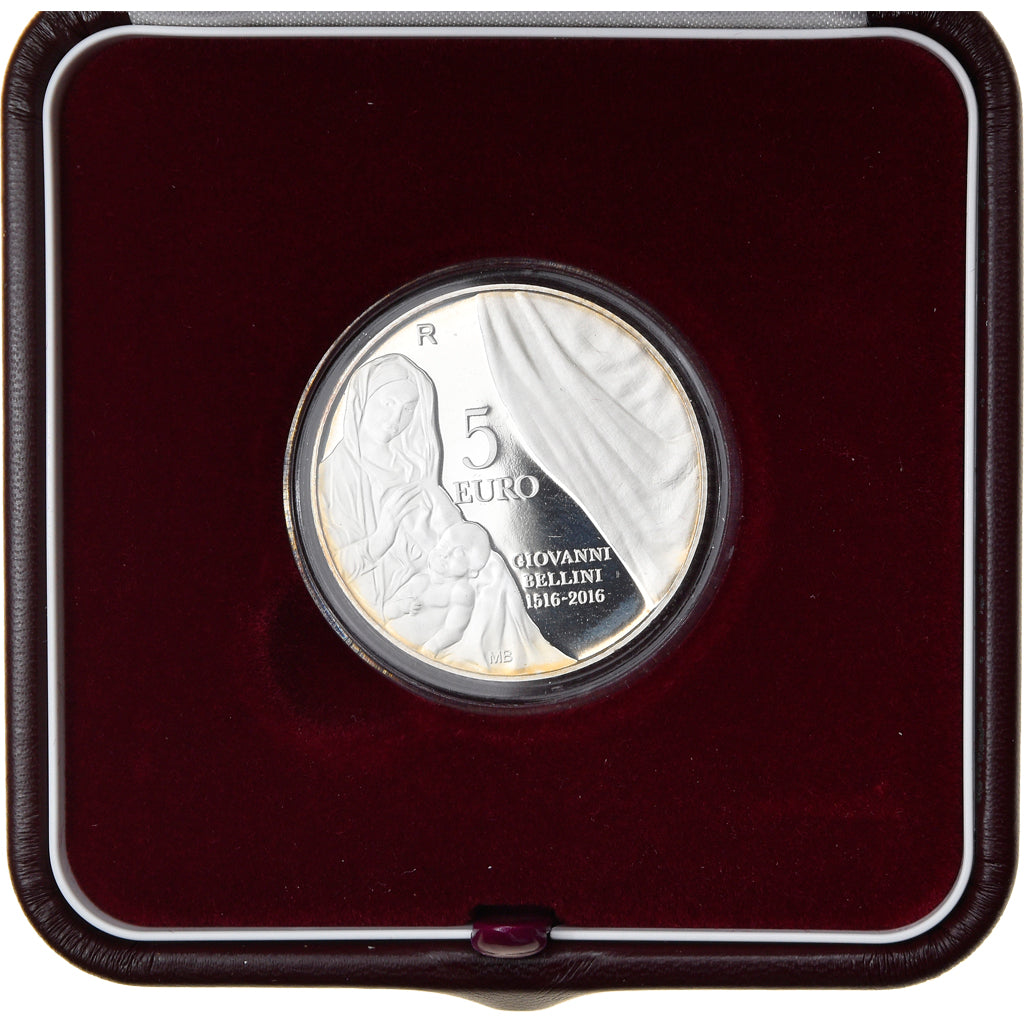 San Marino, 5 Euro, Giovanni Bellini, 2016, Proof, MS(65-70), Silver
