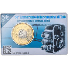 Włochy, 5 Euro, Totò - Antonio de Curtis, 2017, MS(65-70), Bimetaliczny