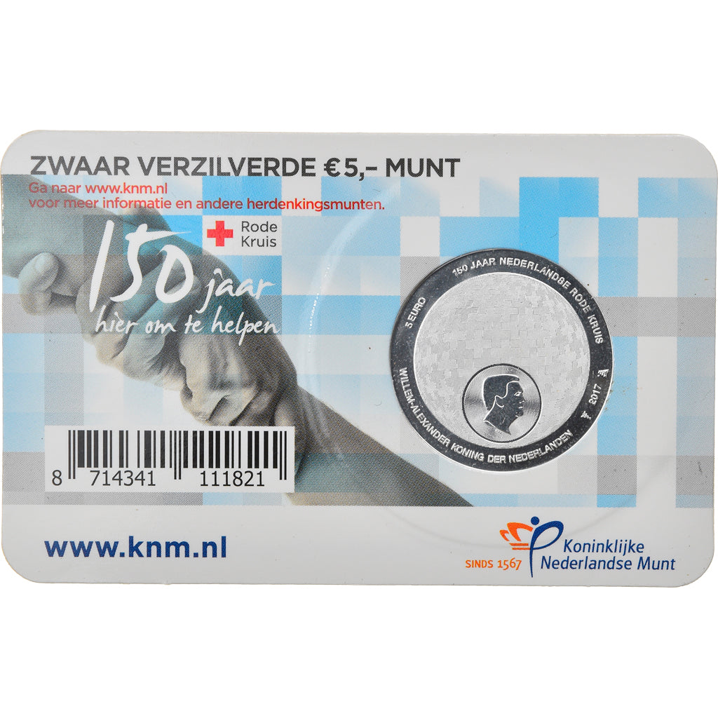 Netherlands, 5 Euro, Willem-Alexander (Red Cross), 2017, MS(65-70), Silver