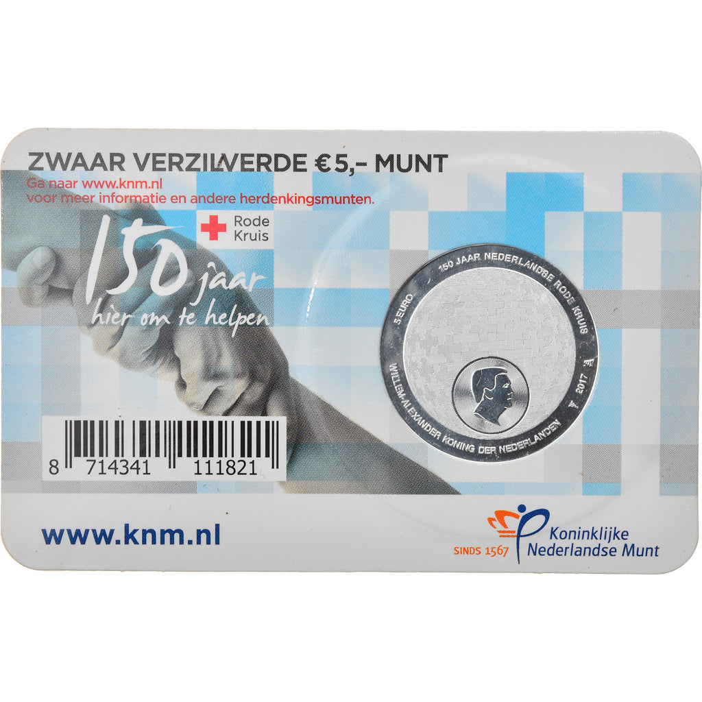 Netherlands, 5 Euro, Willem-Alexander (Red Cross), 2017, MS(65-70), Silver