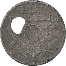Etat Français, 20 Centimes type 20, 1941, trou décentré, KM 900.1