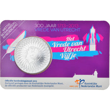 Pays-Bas, 5 Euro, 300 Years Peace of Utrecht, 2013, FDC, Silver Plated Copper