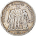 Moeda, França, Hercule, 5 Francs, 1849, Paris, VF(30-35), Prata, KM:756.1