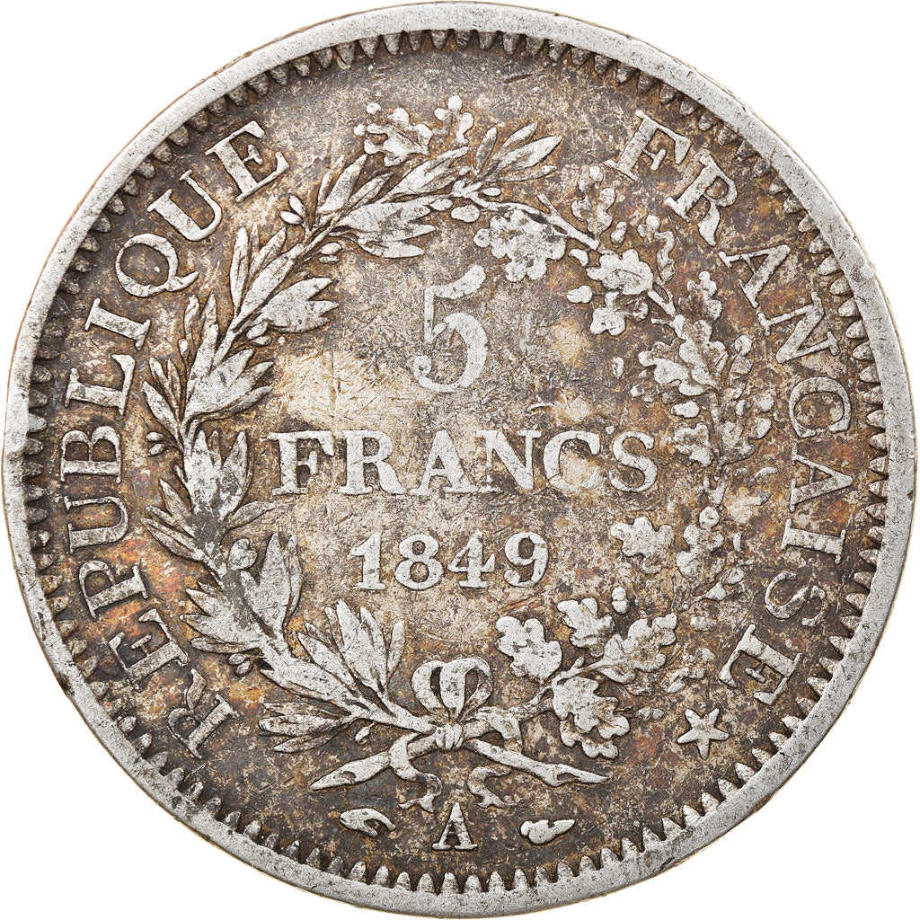 Coin, France, Hercule, 5 Francs, 1849, Paris, VF(30-35), Silver, KM:756.1