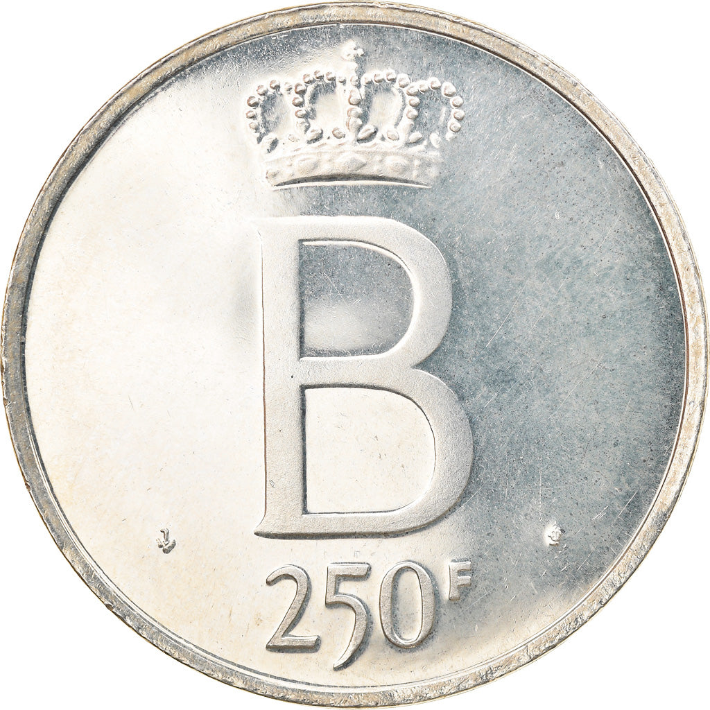 Coin, Belgium, 250 Francs, 250 Frank, 1976, Brussels, MS(63), Silver, KM:157.2
