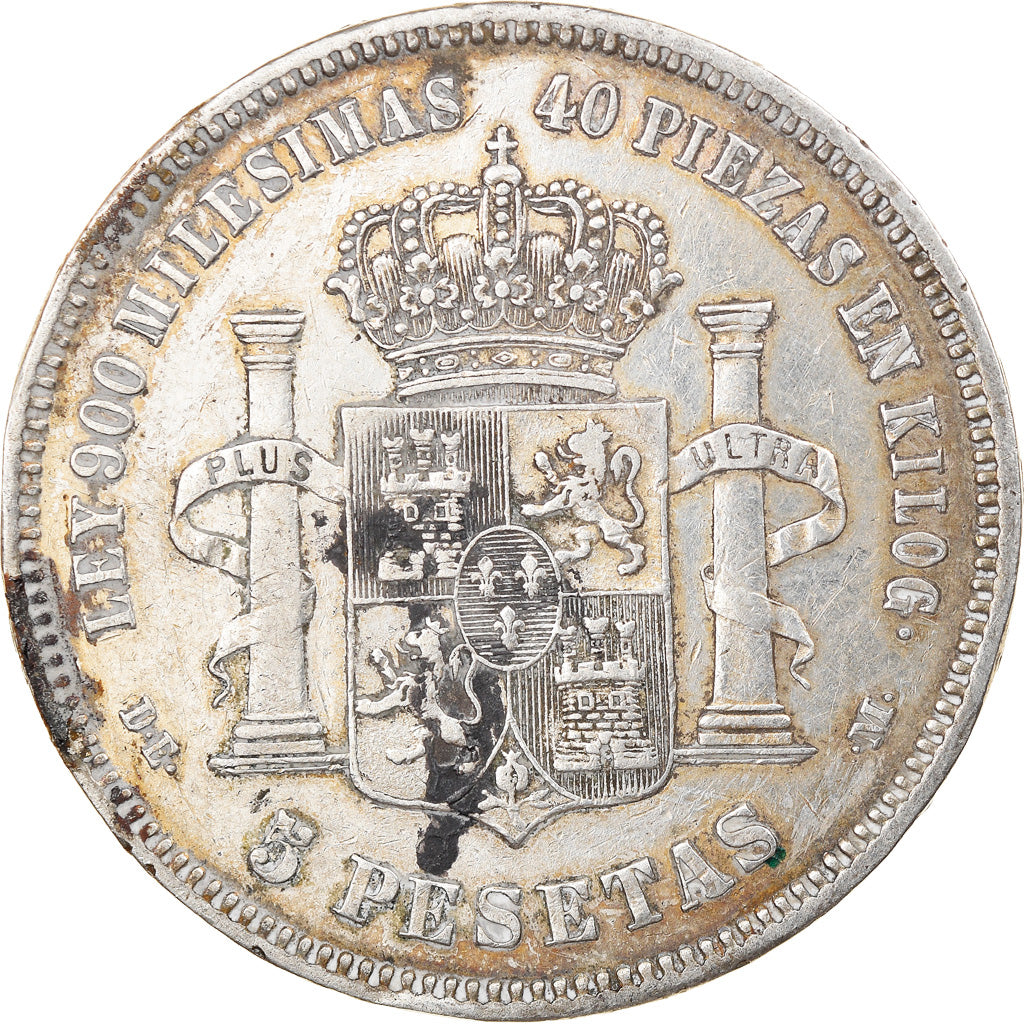 Coin, Spain, Alfonso XII, 5 Pesetas, 1876, Madrid, EF(40-45), Silver, KM:671