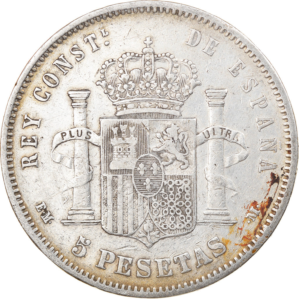 Coin, Spain, Alfonso XII, 5 Pesetas, 1879, VF(30-35), Silver, KM:676