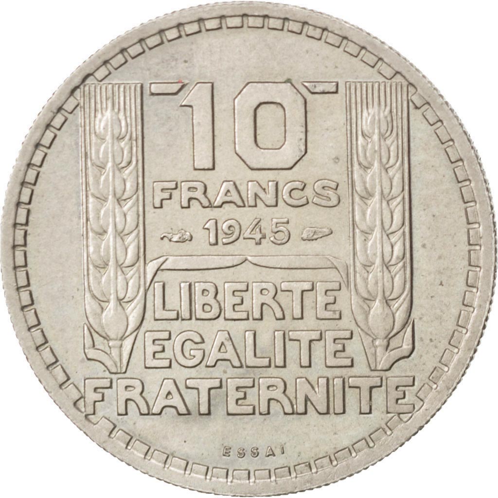 Gouvernement Provisoire, 10 Francs Turin 1945 Essai, KM E90