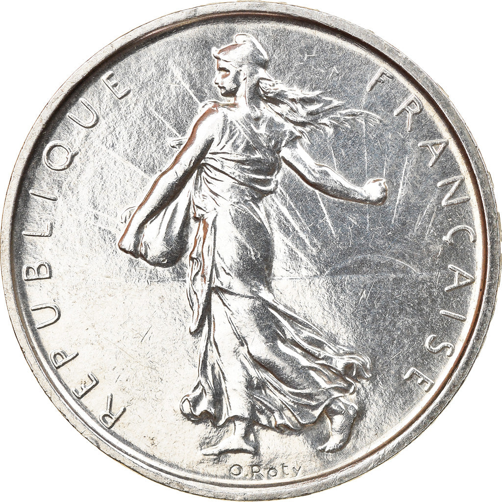 Munten, Frankrijk, Semeuse, 5 Francs, 1969, Paris, ZF+, Zilver, KM:926