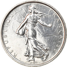 Moneda, Francia, Semeuse, 5 Francs, 1969, Paris, MBC+, Plata, KM:926