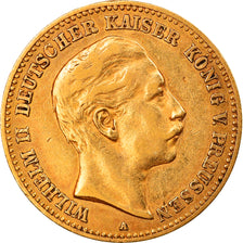 Moneda, Estados alemanes, PRUSSIA, Wilhelm II, 10 Mark, 1896, Berlin, MBC, Oro