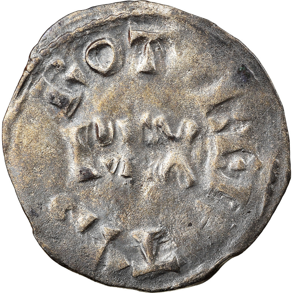 Coin, France, Robert II, Obol, Rare, EF(40-45), Silver, Duplessy:5