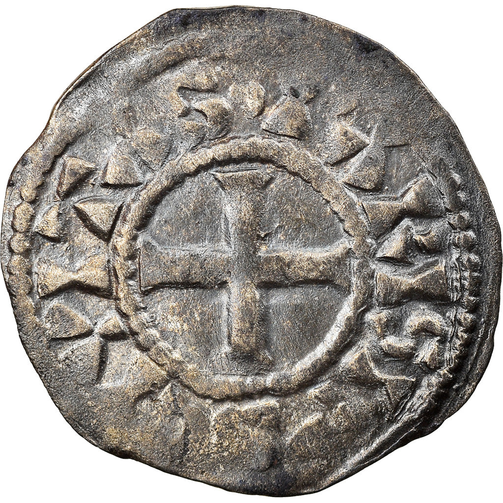 Coin, France, Robert II, Obol, Rare, EF(40-45), Silver, Duplessy:5
