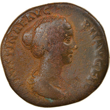 Moneta, Faustina II, Sesterzio, 147-161, Rome, MB+, Bronzo, RIC:1381