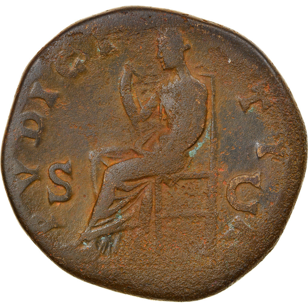 Moneta, Faustina II, Sesterzio, 147-161, Rome, MB+, Bronzo, RIC:1381