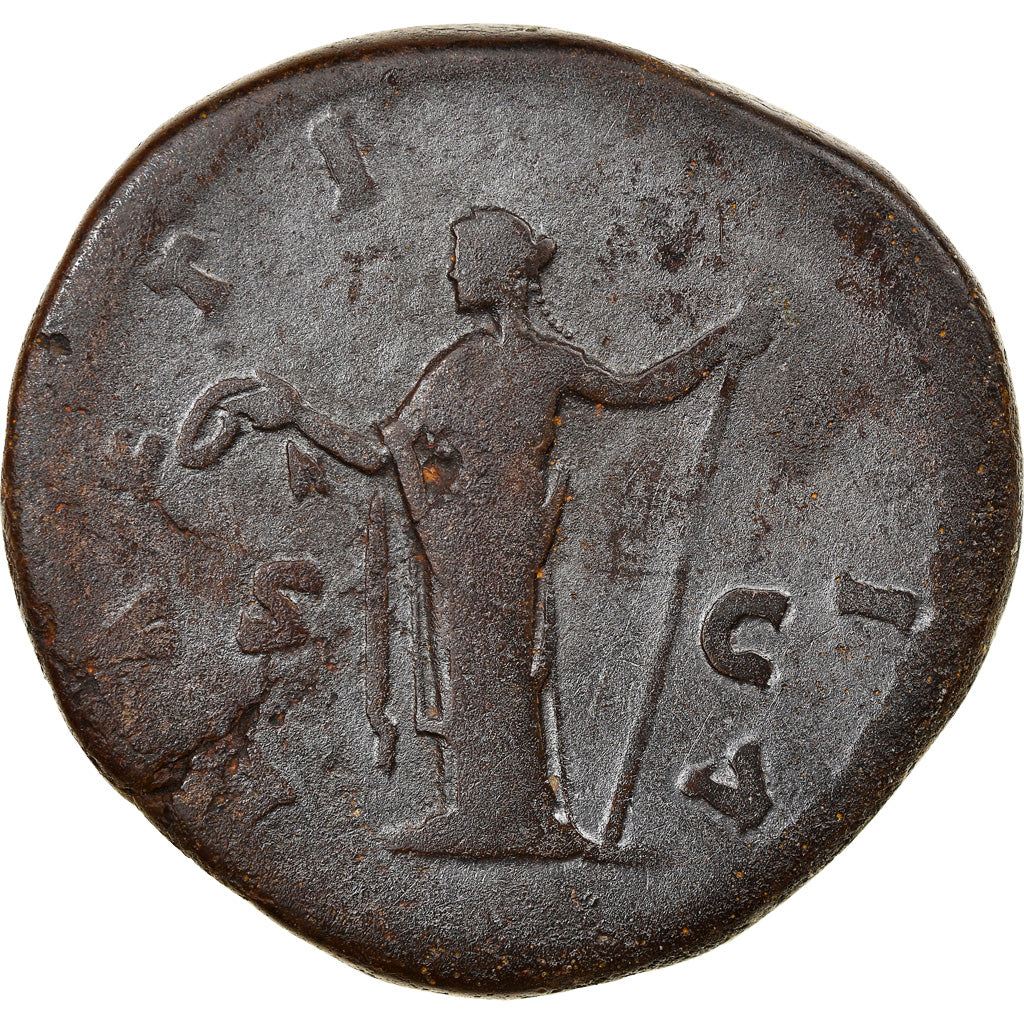Coin, Faustina II, Sestertius, 161-164, Rome, VF(30-35), Bronze, RIC:1654