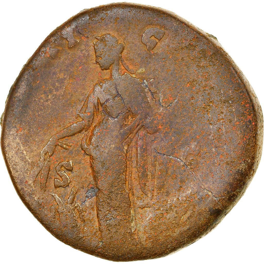 Moneta, Antoninus Pius, Sesterzio, 157-158, Rome, MB, Bronzo, RIC:904