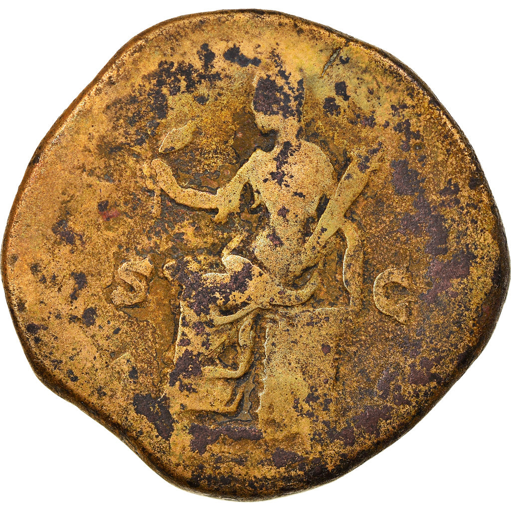 Moeda, Faustina II, Sestertius, 161-164, Rome, Rara, VF(20-25), Bronze, RIC:1623