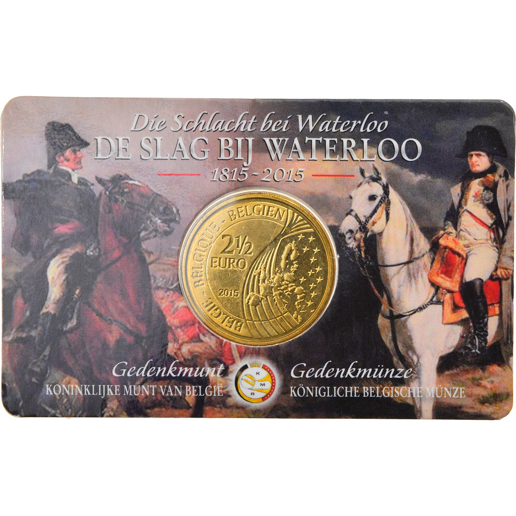 Belgium, 2-1/2 Euro, Bicentenary Battle of Waterloo, 2015, MS(65-70), Brass
