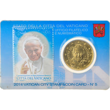 Vaticaan, 50 Cents, Le Pape François, 2014, FDC, Nordic gold