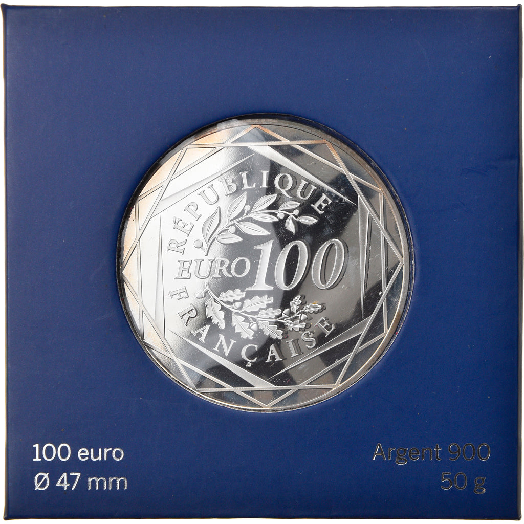Frankrijk, Parijse munten, 100 Euro, Coq, 2016, Paris, FDC, Zilver
