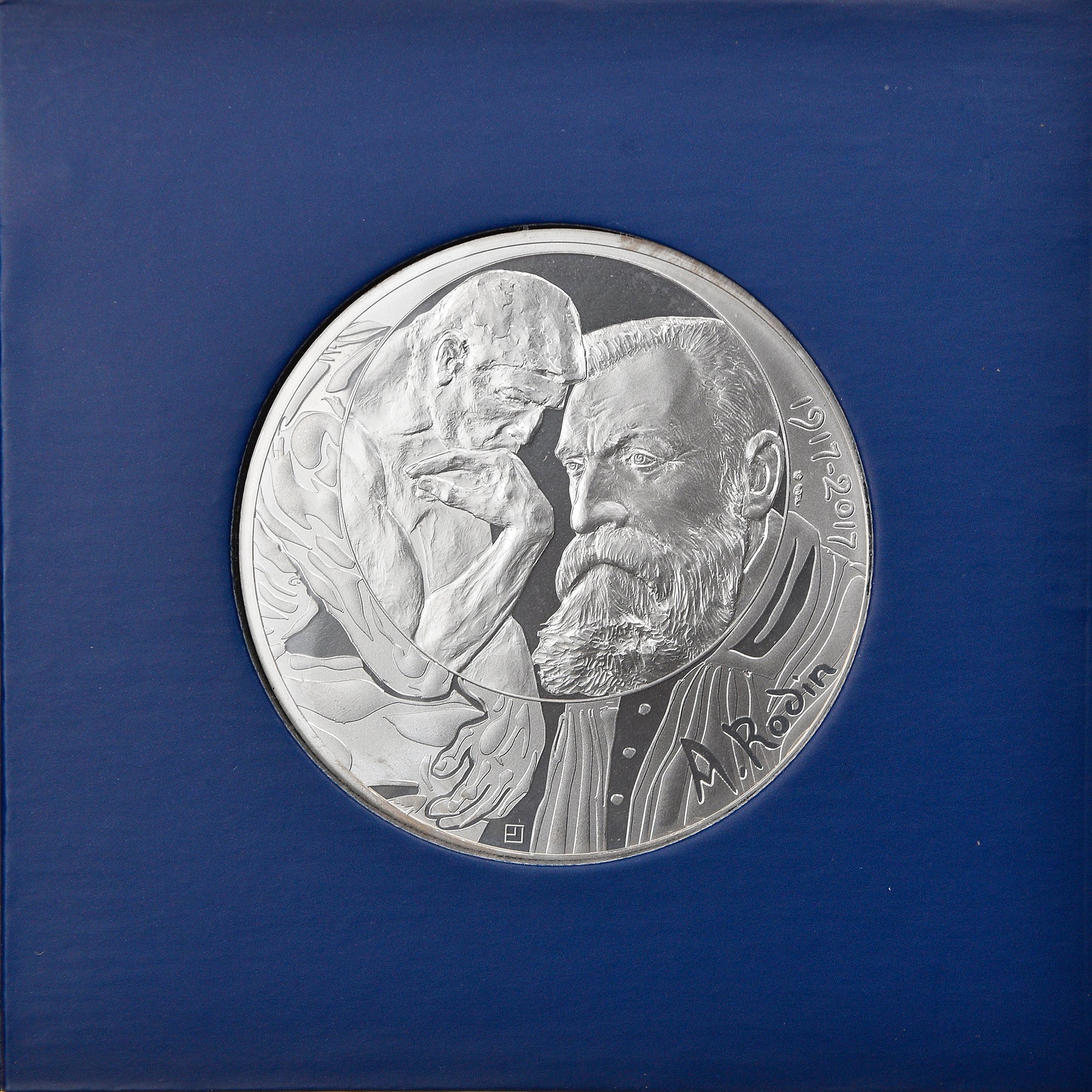 Francja, Monnaie de Paris, 100 Euro, Auguste Rodin, 2017, Paris, MS(65-70)