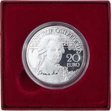 Austria, 20 Euro, Mozart - Genius, 2016, Proof, MS(65-70), Silver