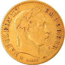 Munten, Frankrijk, Napoleon III, 10 Francs, 1864, Paris, FR, Goud, KM:800.1
