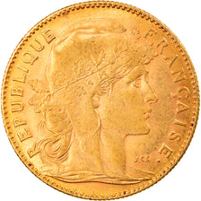 Moneta, Francja, Marianne, 10 Francs, 1911, Paris, AU(50-53), Złoto, KM:846