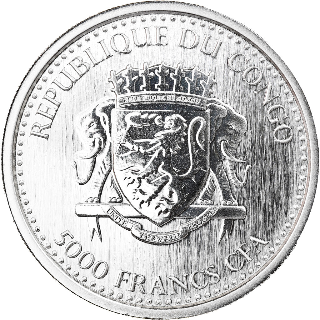 Moneta, Republika Konga, Congo Silverback Gorilla, 5000 Francs CFA, 2015