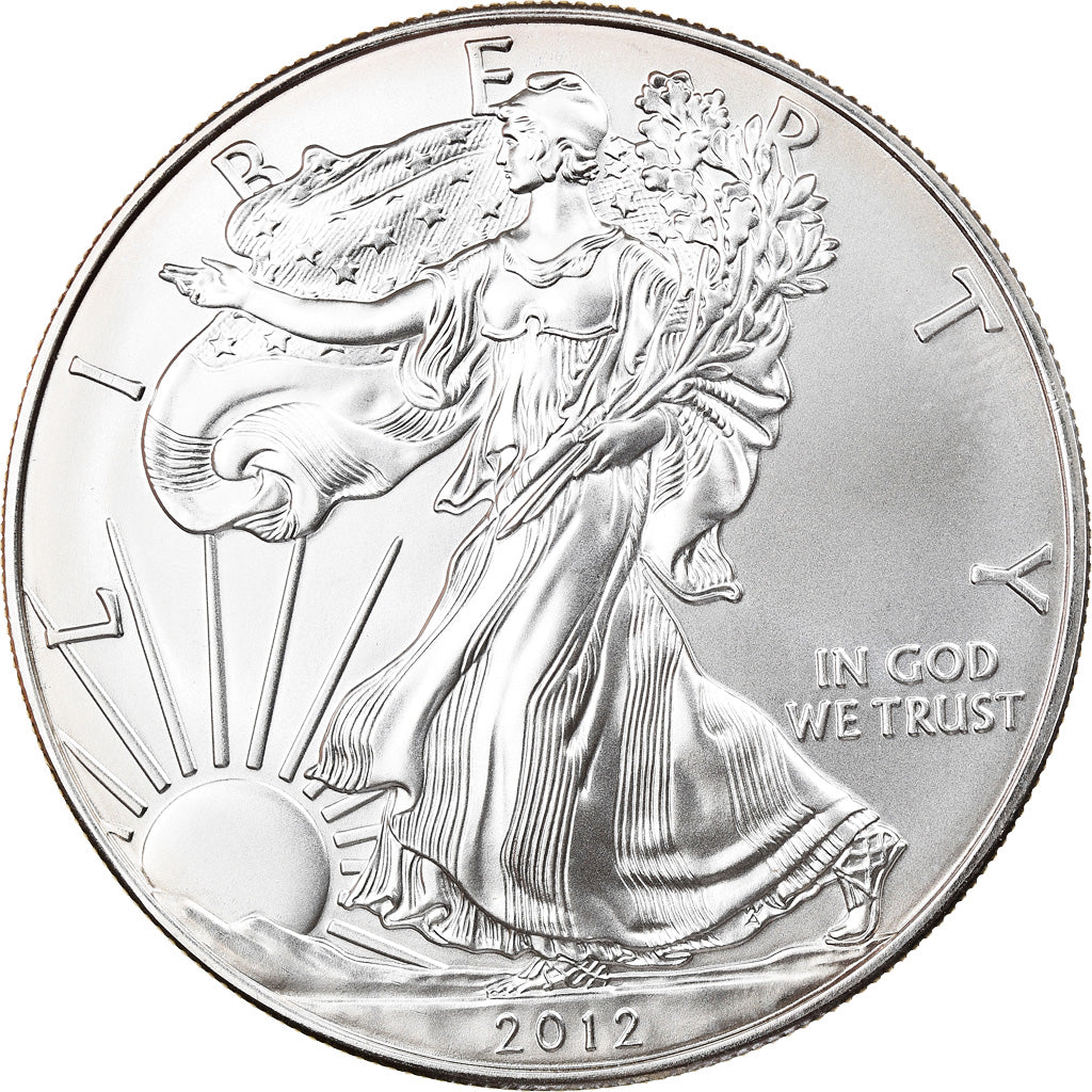 Coin, United States, Silver Eagle, Dollar, 2012, 1 Oz, MS(65-70), Silver