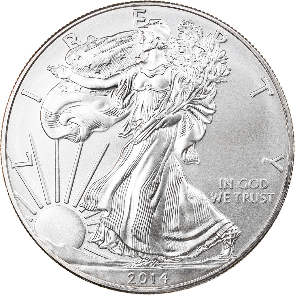 Coin, United States, Silver Eagle, Dollar, 2014, 1 Oz, MS(65-70), Silver