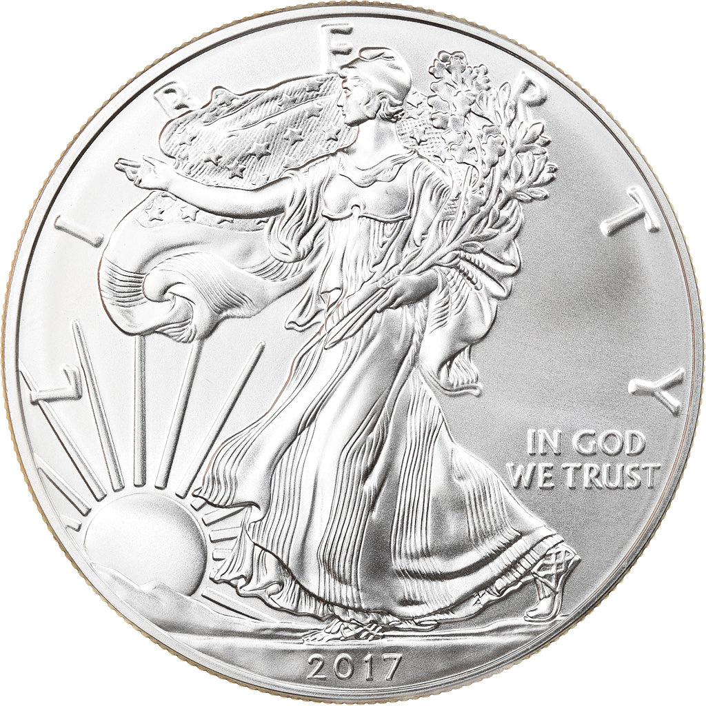 Coin, United States, Silver Eagle, Dollar, 2017, 1 Oz, MS(65-70), Silver